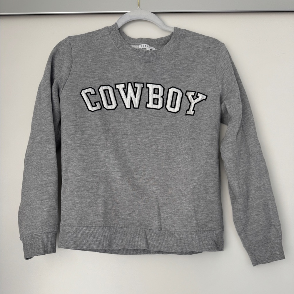 Claudie Pierlot Cowboy Graphic Gray Sweatshirt